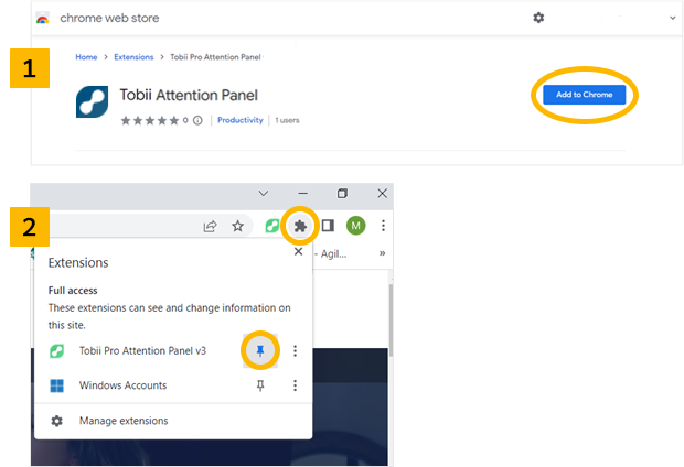 Tobii add to Chrome