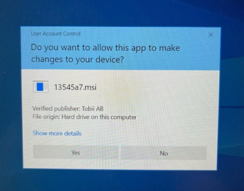 Tobii allow changes to device